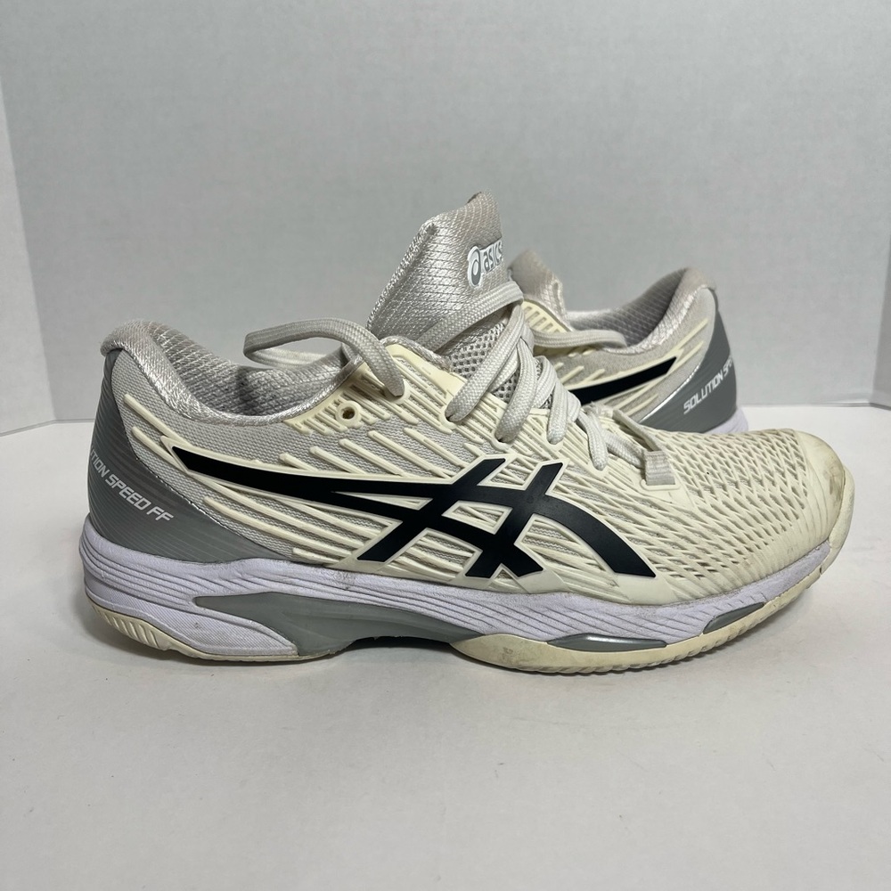 ASICS solution speed ff White and Gray Sneakers, size 7